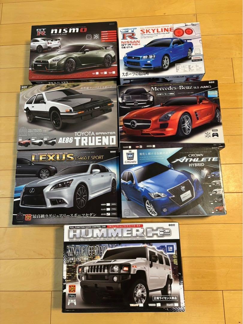 新品 ラジコンカー7点セット Nissan GT-R R34 Nismo 他 ラジコンカー7点セット Nissan GT-R R34 Nismo 他 1/16 R/C NISSAN